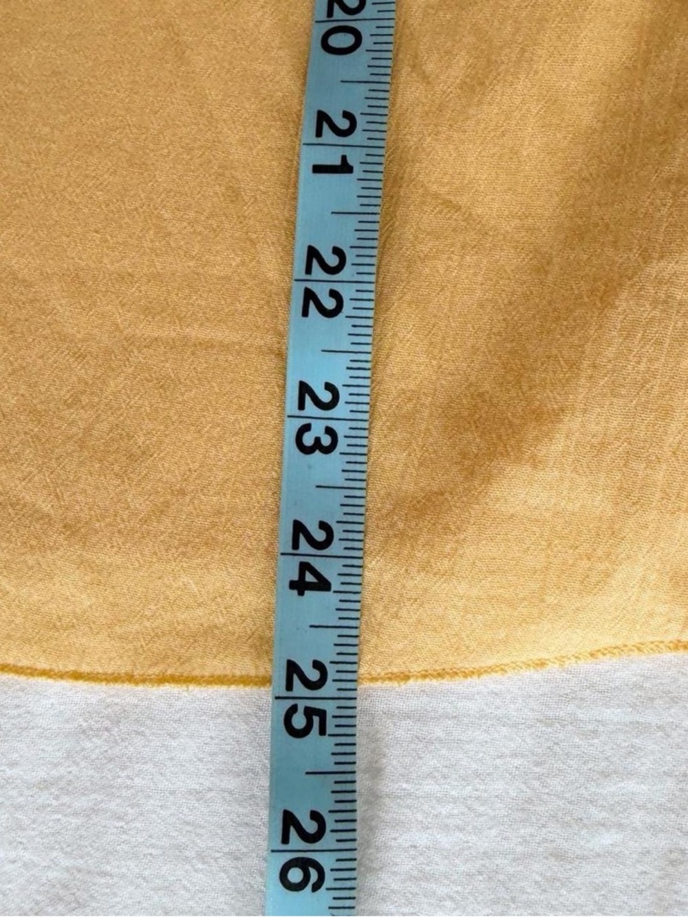 Flowy Yellow A-Line Cotton Midi Skirt - Picture 6 of 7